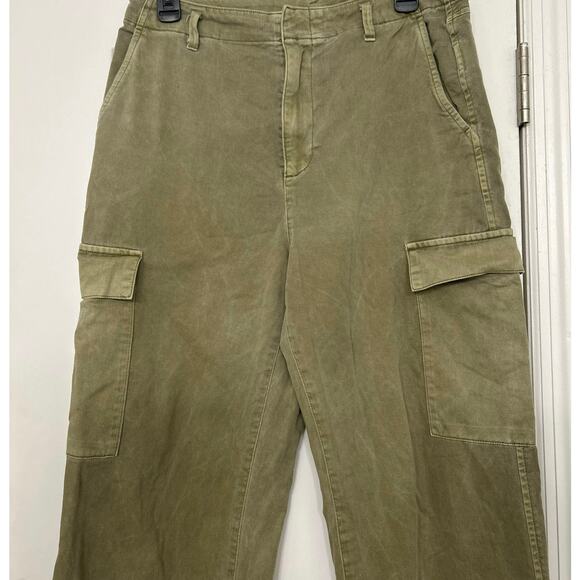 Gap Mid Rise Loose Kathi Cargo Pants Olive Green Women 6 Utility Grunge Urban - Picture 6 of 13